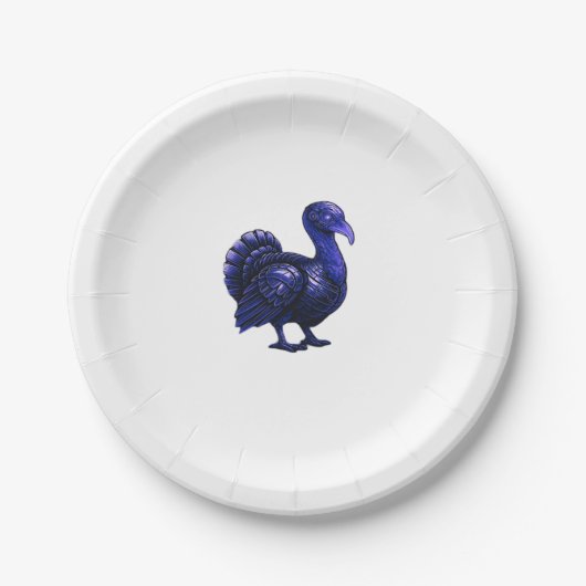 Distopian Turkije Thanksgiving Design Classic T-Sh Papieren Bordje (Voorkant)