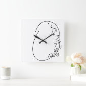 Distorted Clock Vierkante Klok (Huis)