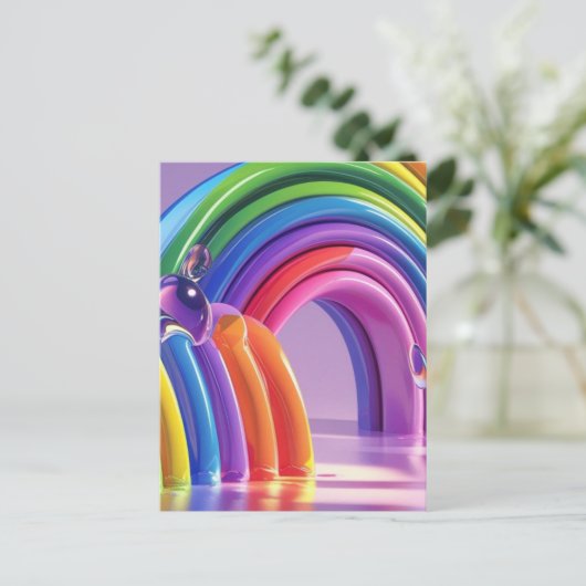 Distorted Rainbows Briefkaart (Staand voorkant)