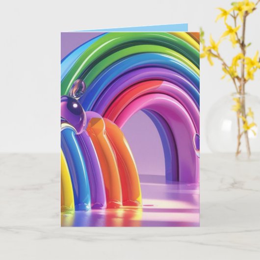 Distorted Rainbows Kaart (Gele Bloem)