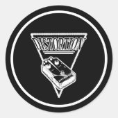 Distortion Ronde Sticker (Voorkant)