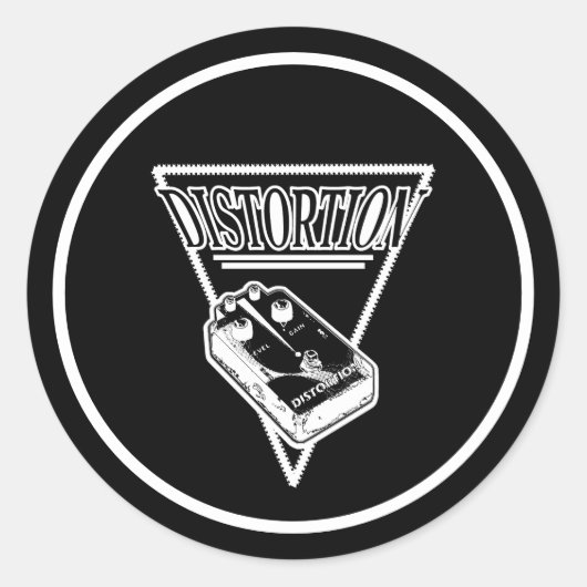 Distortion Ronde Sticker (Voorkant)