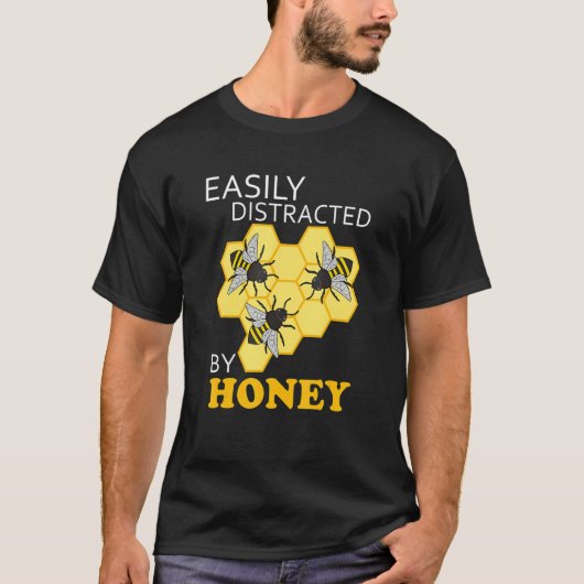 Distracted by Honey Delicious Natural Honey T-shirt (Voorkant)