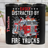 Distracted By Red Fire Trucks Thermosbeker
