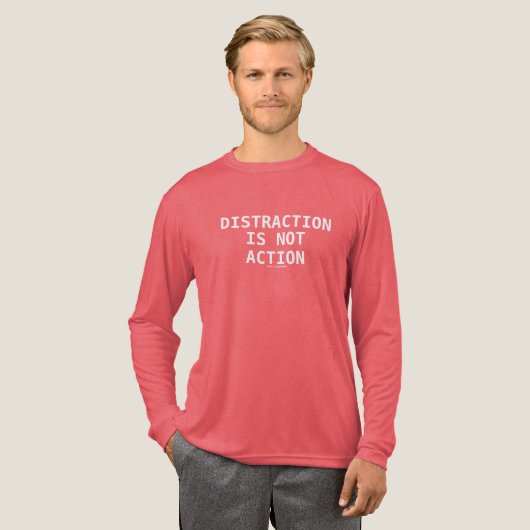 Distraction Is Not Action Tri-Blend Shirt (Voorkant)