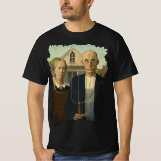 Distress American Gothic Beroemd schilderij van Gr T-shirt