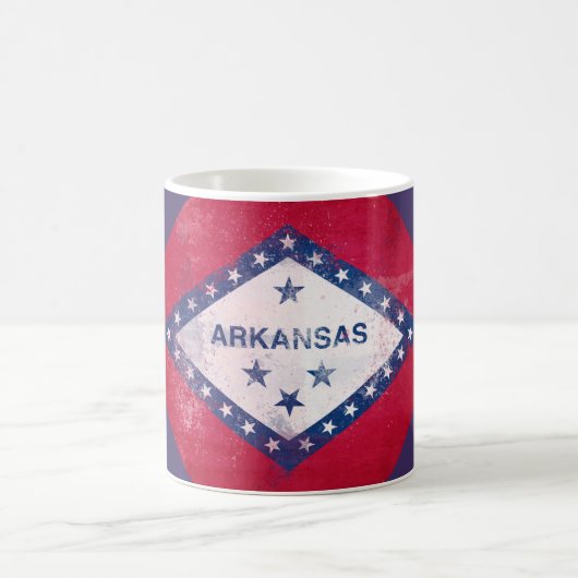 Distress Arkansas Flag Diamond Koffiemok (Center)