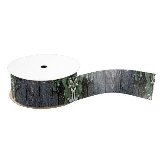 Distress barnwood botanische boho groen kruiden grosgrain lint (Spoel)