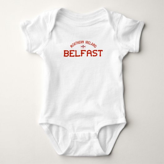 Distress Belfast Northern Ireland Ulster Banner Romper (Voorkant)