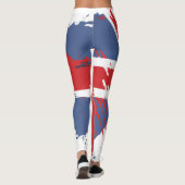 Distress Britse vlag Rood Blauw Wit Union Jack Bri Leggings (Achterkant)