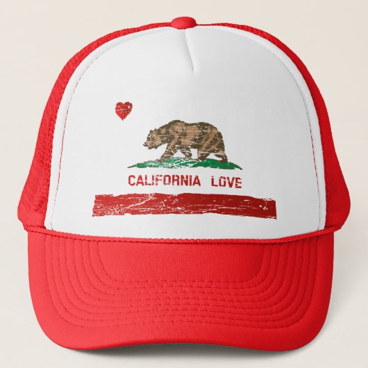  Distress California Love State Flag Pet (Voorkant)
