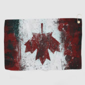 Distress Canada Flag Grunge Golfhanddoek (Horizontaal)