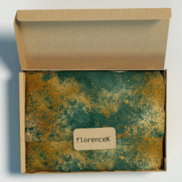 Distress Gold Emerald Deep Green Wrap Cadeaupapier