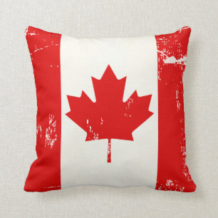 Distress Grunge Canada Flag Maple Leaf Kussen