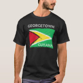 Distress Guyana Flag Georgetown Guyana Ro T-shirt (Voorkant)