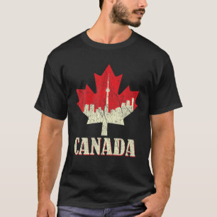 Distress Maple Flag Canada Day Proud Canadian Ca T-shirt