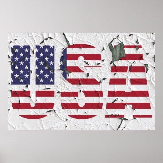 Distress Peeling Paint USA American Photo Poster (Voorkant)