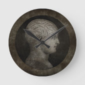 Distress Phrenology Clock Ronde Klok (Voorkant)