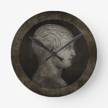 Distress Phrenology Clock