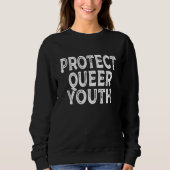 Distress Retro beschermt Queer Youth Ltd Pride Mo Trui (Voorkant)