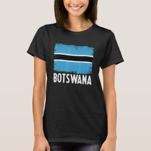 Distress Retro Botswana Flag Patriotic T-shirt