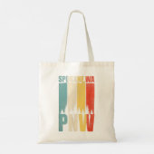 Distress Retro Spokane WA Pacific Northwes PNW Tote Bag (Achterkant)