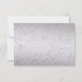 Distress Silver Damask Paars Ribbon Bow RSVP Kaartje (Achterkant)