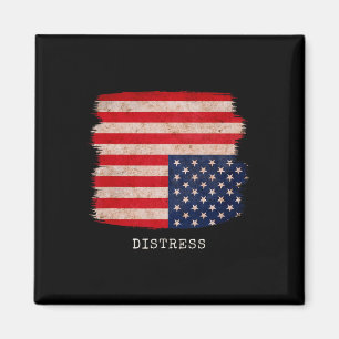 Distress Upside Down Amerikaanse Patriottische 4th Magneet