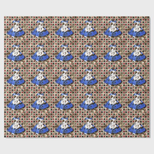 Distress Wonderland Alice Pattern Cadeaupapier (Vlak)