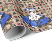 Distress Wonderland Alice Pattern Cadeaupapier (Rol Hoek)