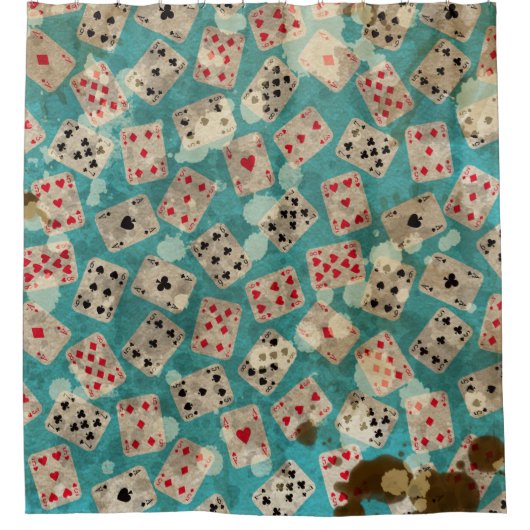 Distress Wonderland Alice Pattern Douchegordijn (Voorkant)