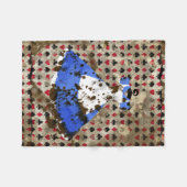 Distress Wonderland Alice Pattern Fleece Deken (Voorkant (Horizontaal))