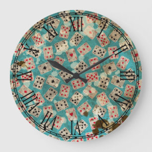 Distress Wonderland Alice Pattern Grote Klok