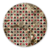 Distress Wonderland Alice Pattern Keramische Knop (Voorkant)