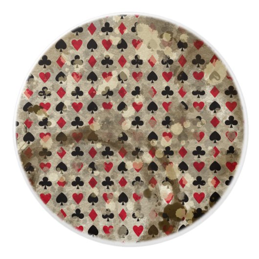 Distress Wonderland Alice Pattern Keramische Knop (Voorkant)