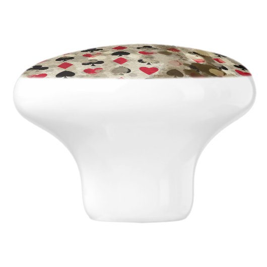 Distress Wonderland Alice Pattern Keramische Knop (Zijkant)