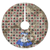 Distress Wonderland Alice Pattern Kerstboom Rok (Voorkant)