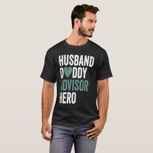 Distressed Advisor  Husband Daddy Advisor Hero T-shirt (Voorkant volledig)