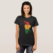 Distressed African Map With Afro Queen In Africa F T-shirt (Voorkant volledig)