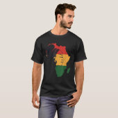 Distressed African Map With Afro Queen In Africa F T-shirt (Voorkant volledig)