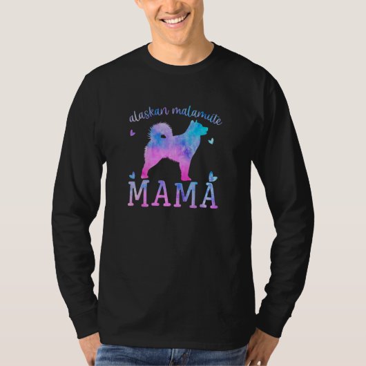 Distressed Alaskan Malamute  Mom Mother s Day T-shirt (Voorkant)