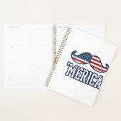 Distressed America Mustache Patriotic Vector Desig Planner (Display)