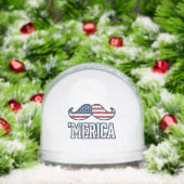 Distressed America Mustache Patriotic Vector Desig Sneeuwbol (Kerstmis)