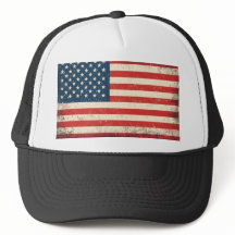 Distressed American Flag Patriotic Trucker Hat