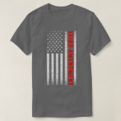 Distressed American Flag Third Amendment  T-shirt (Design voorkant)