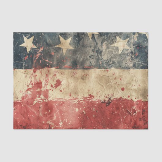 Distressed American Patriotic USA Flag Tissuepapier