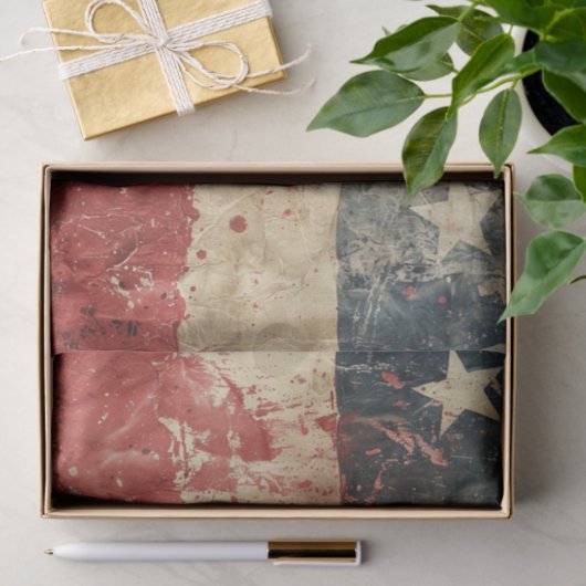 Distressed American Patriotic USA Flag Tissuepapier (Geschenk)