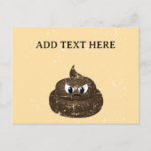 Distressed Angry Cartoon Poop Aangepaste tekst Briefkaart (Voorkant)