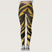  Distressed Animal Print Tiger Stripes Leggings (Voorkant)