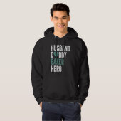 Distressed Baker  Husband Daddy Baker Hero Hoodie (Voorkant volledig)